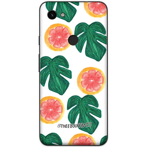 Bouffants and Broken Hearts Tropical Leaves and Citrus Google Pixel 3a XL Skin